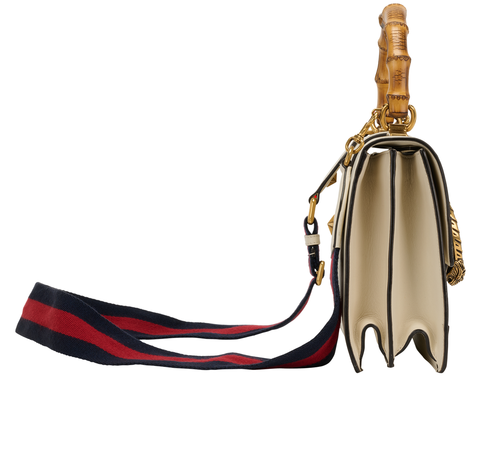 Medium Bamboo Dionysus, &pound;950, Handbags, Blue/Red/White, Leather, Side view